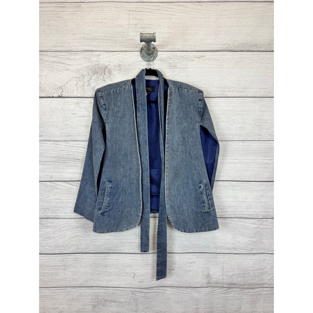 Flying Tomato Women's Denim Blue Capelet Jack Size Small - Picture 2 of 8